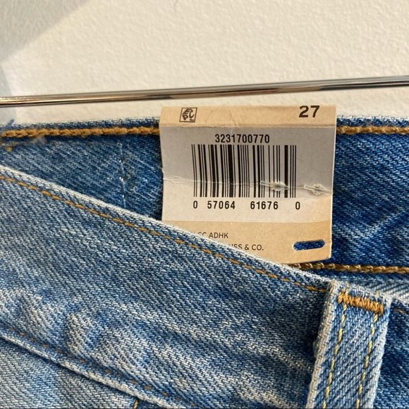 LEVI’S 501  Sz 27 Button Fly Raw Hem 100% Cotton Shorts NWT - Picture 5 of 13